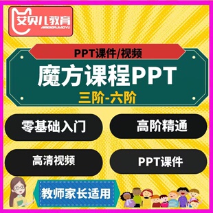 魔方教学PPT课件儿童二三四五六阶金字塔异形魔方学习视频教程