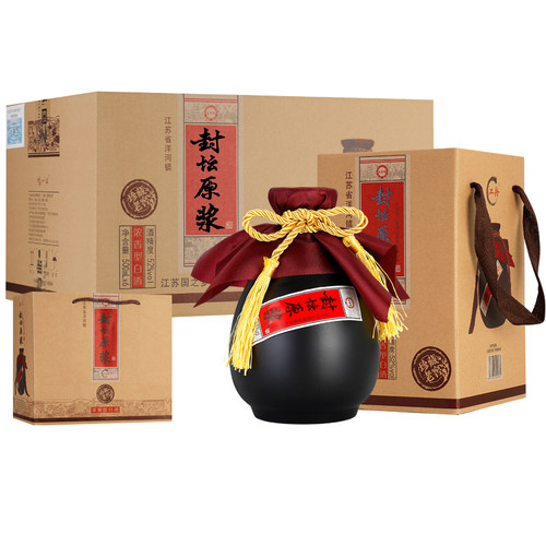 江苏封坛原浆白酒整箱特价浓香型白酒高粱纯粮食酿酒礼盒装送礼酒