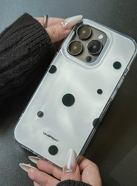 Unliplan 原创设计波点双层imd情侣手机壳适用苹果17/16iphone15promax新款小众韩系ins高级感防摔保护壳外壳
