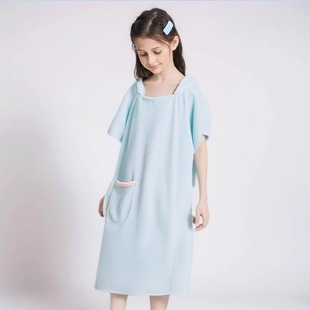 儿童大浴巾连帽户外游泳洗澡防风套头夏季 洗澡巾居家服女男孩通用