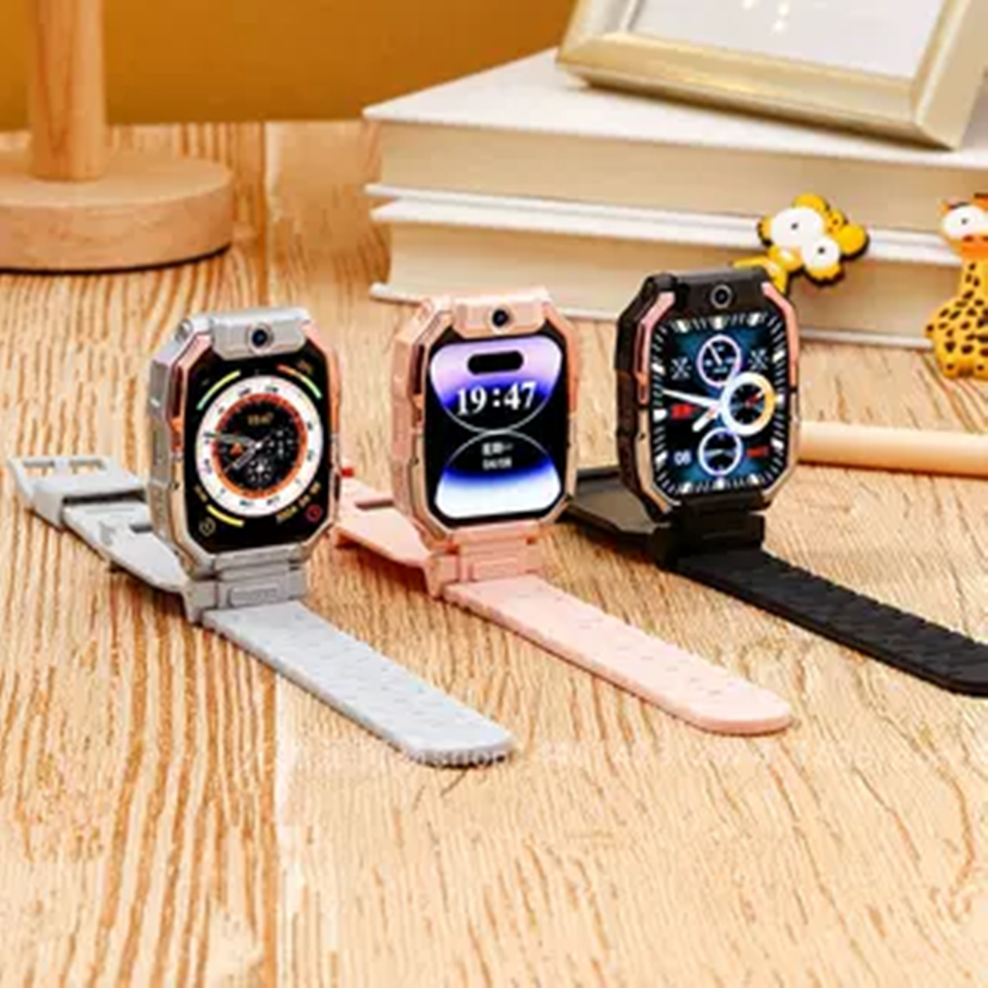 Smartwatch全网通插卡轻薄大屏wifi下载翻转双摄儿童智能电话手表