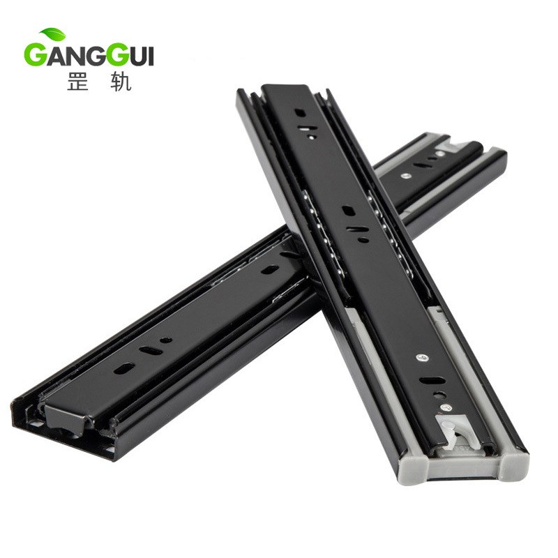 抽屉滑轨带阻尼4510自关抽屉滑轨液压阻尼缓冲抽屉轨道