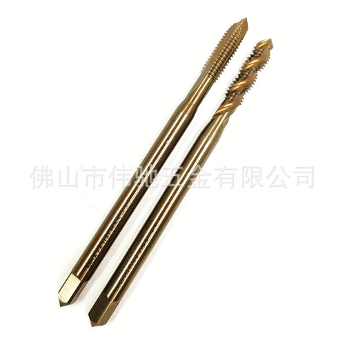 hssco加长含钴先端螺旋机用丝锥不锈钢丝攻m2.5 46 8-100mm长