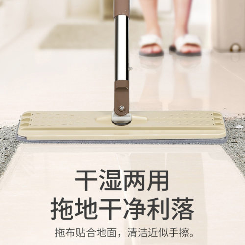 平板拖地拖把干湿两用拖布拖把桶套装可拆卸可拆洗不锈钢杆免手洗
