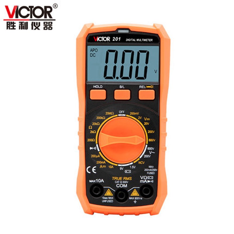 VC201数字万用表VC202 防烧迷你袖珍数显万能表 VC203带背光
