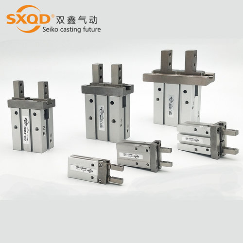 MHZL2气动手指气缸MHZ2机械手夹具平行夹爪HFZ-6-10D16D20D25D32D