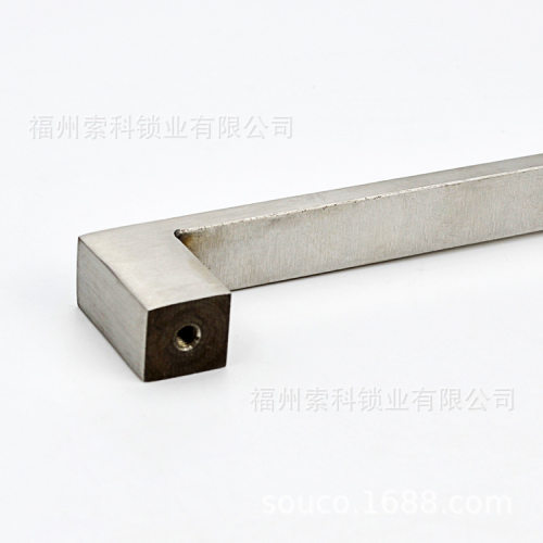 LS502-3大号U型304不锈钢方槽拉手工业设备柜门推手把手长303mm
