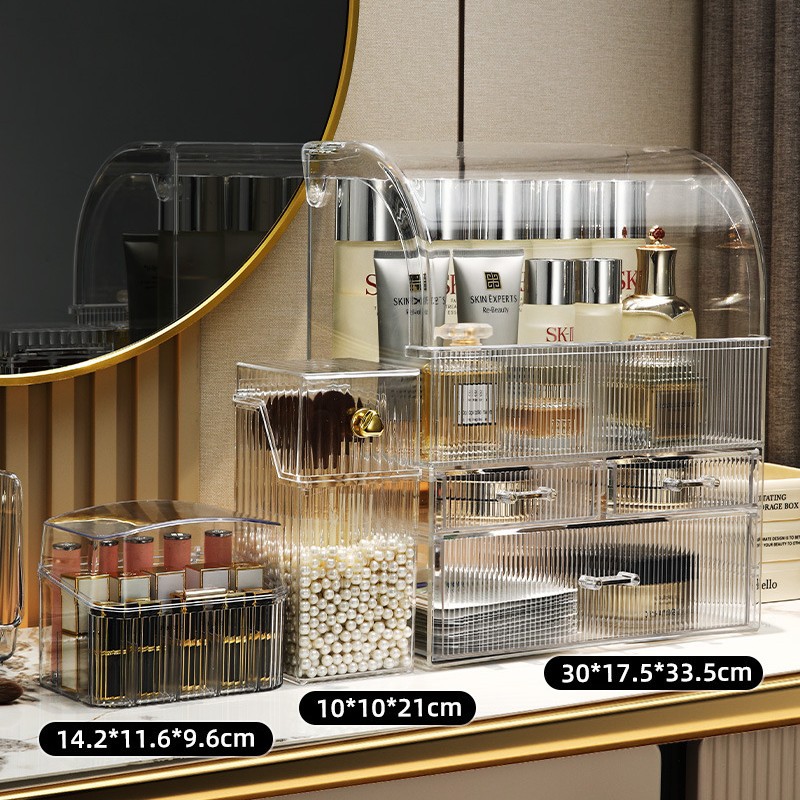 化妆品收纳盒防尘新款学生大容量