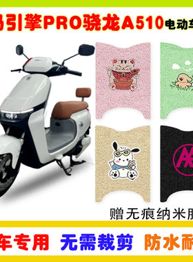 爱玛引擎PRO骁龙A510电动车脚垫防水防滑耐磨丝圈脚踩垫卡通定制