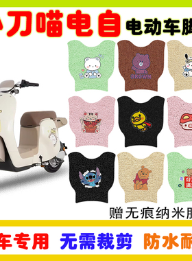 小刀喵电自国风版电动车脚垫TDT22345Z防水防滑耐磨丝圈脚垫定制