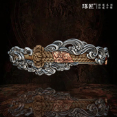 琢匠仙道手镯男款 铜钱剑道系饰品复古男士 悟道系列银开口宽手环