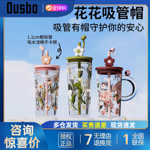 双层玻璃水杯女高颜值大容量