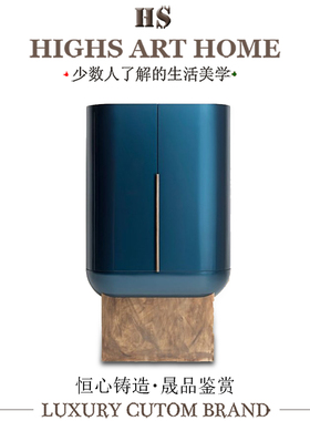 Visionnaire轻奢实木酒柜高级设计展示柜别墅客厅靠墙餐边储物柜