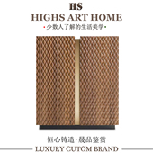 意式 轻奢实木红酒柜高端别墅客厅创意餐边柜设计师现代简约储物柜