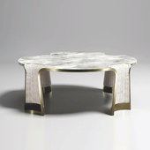 意式 轻奢大理石金属咖啡桌设计师款 家具别墅客厅花瓣艺术编织茶几