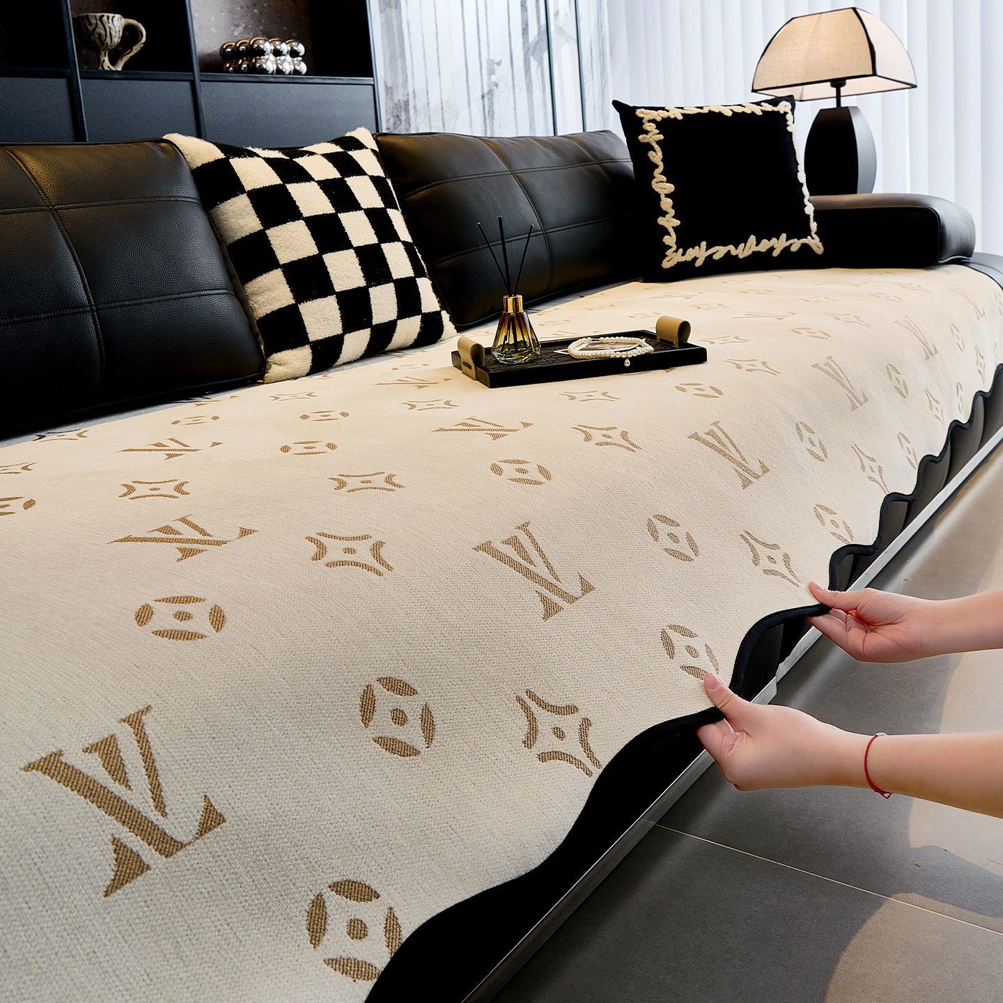 劳伦斯专用皮沙发垫2025四季新款轻奢高级感盖布冬季加厚防滑坐垫,居家布艺,沙发垫,淘宝优惠券,粉丝福利购,淘宝优惠卷