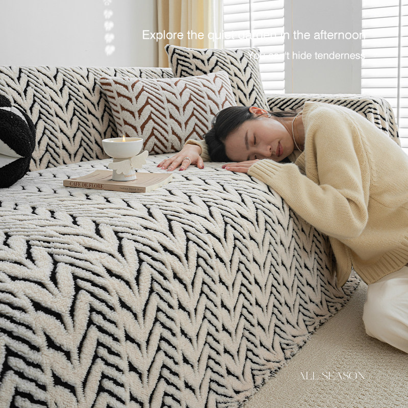 高级感沙发巾盖布2025新款秋冬万能全盖防滑坐垫毛绒沙发套罩盖毯,居家布艺,沙发套,淘宝优惠券,粉丝福利购,淘宝优惠卷