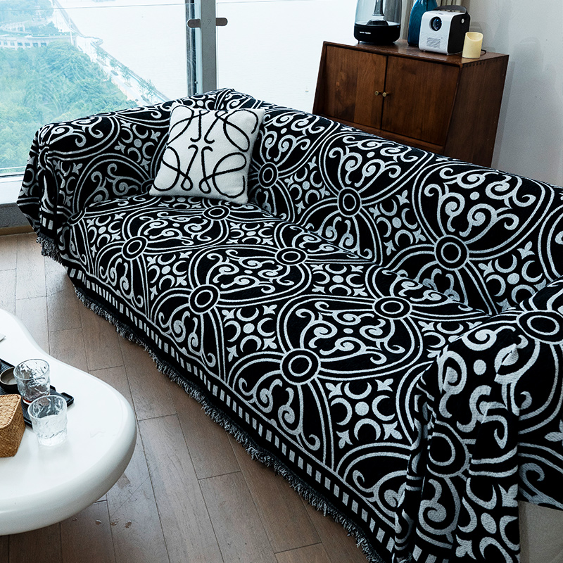 复古轻奢沙发盖布雪尼尔