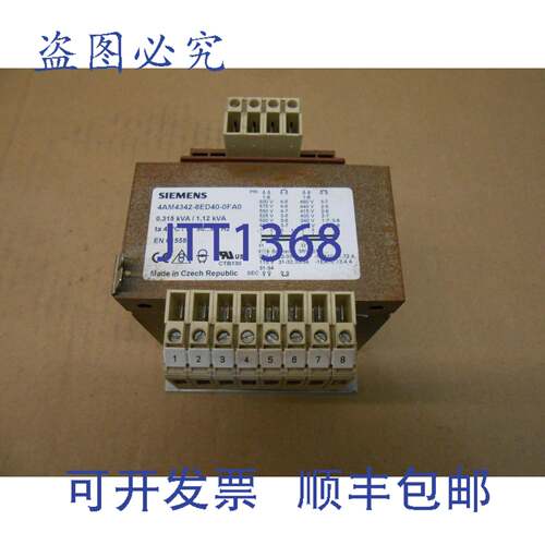 现货供应1 4AM4342-8ED40-0FA0 变压器 1PH 315VA 600-230V PRI