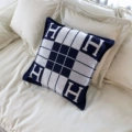 Striped Navy Blue Pillow