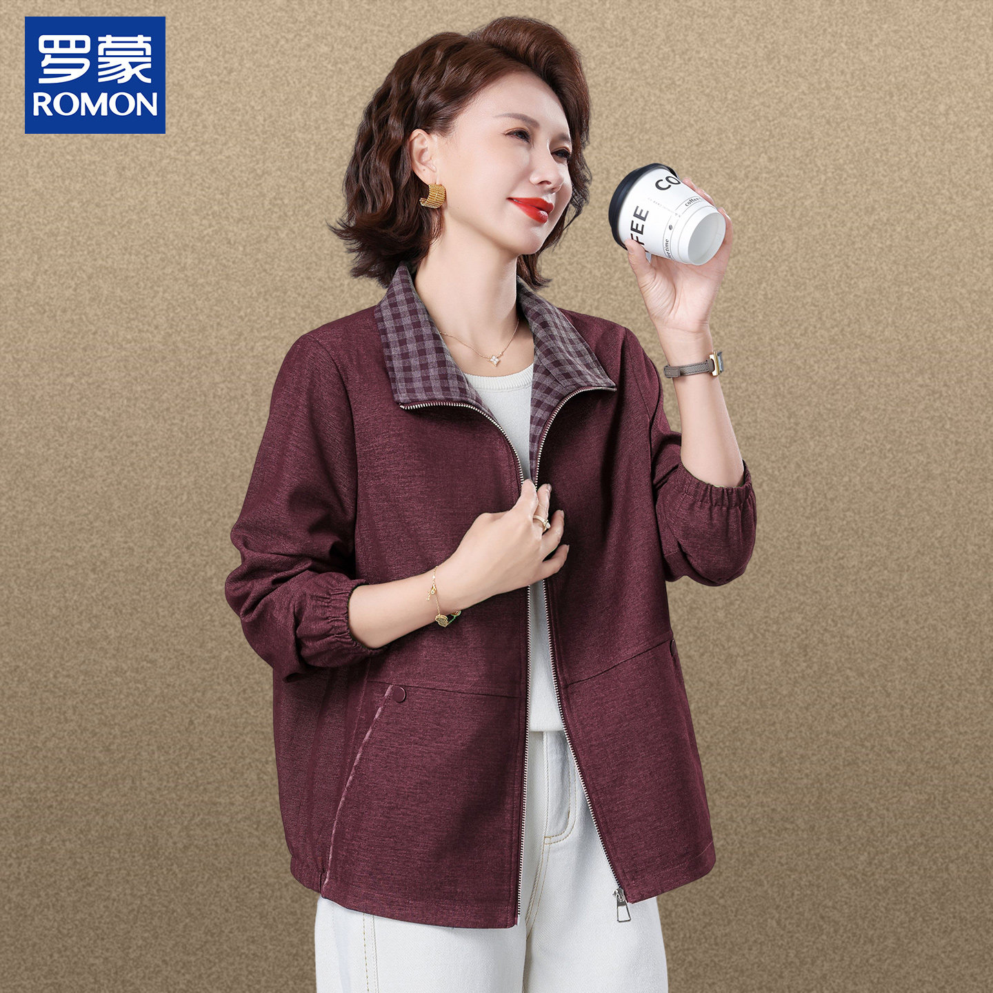 2026新款妈妈中老年春秋装女外套图片