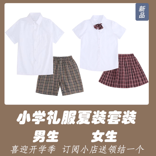 深圳校服礼服小学生男女衬衫格子