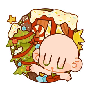 手绘oc圣诞节模板表情包Q版人物约稿卡通白菜价表情包周边模板