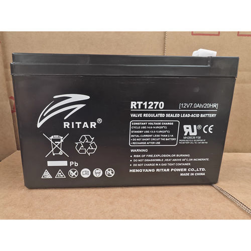 RITAR瑞达蓄电池RT1270H 12V7AH通讯电梯平层应急消防照明电源