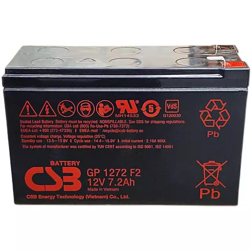 CSB蓄电池GP1272F2 12V7.2AHUPS电源电梯应急门禁消防主机专用