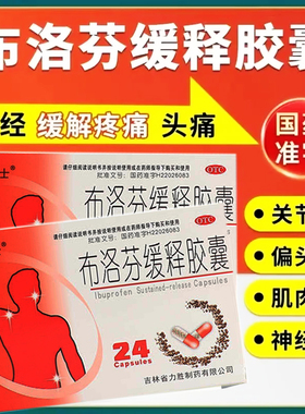 正士 布洛芬缓释胶囊0.3g*24粒/盒牙痛肌肉痛神经痛痛经
