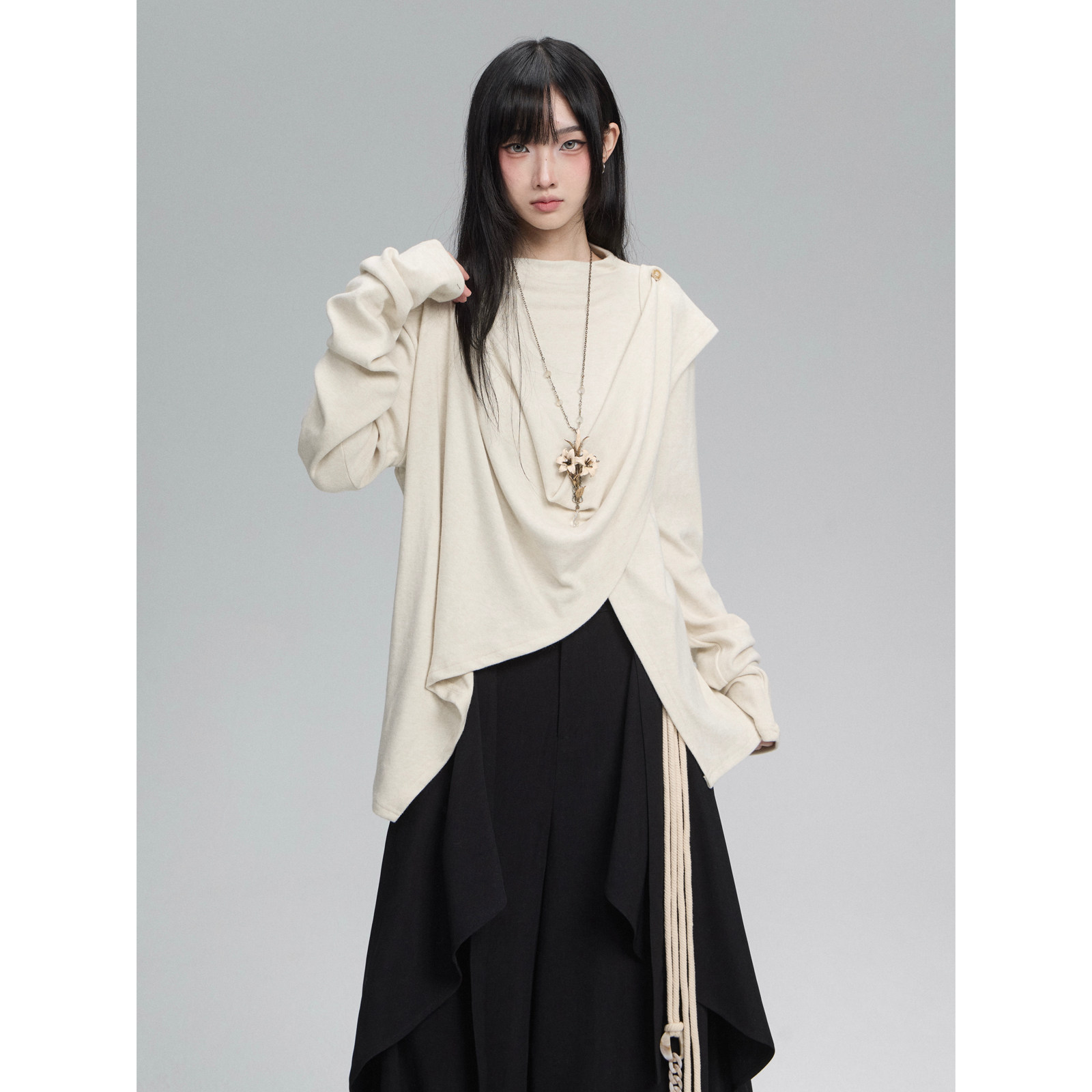 FG721 原创设计感小众高级感打底衫女内搭慵懒秋冬新款针织衫上衣,女装/女士精品,毛针织衫,淘宝优惠券,粉丝福利购,淘宝优惠卷