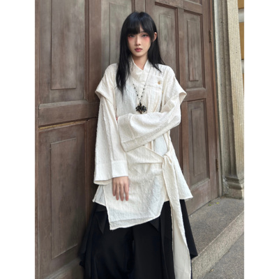 小众设计感长袖衬衫新中式无性别