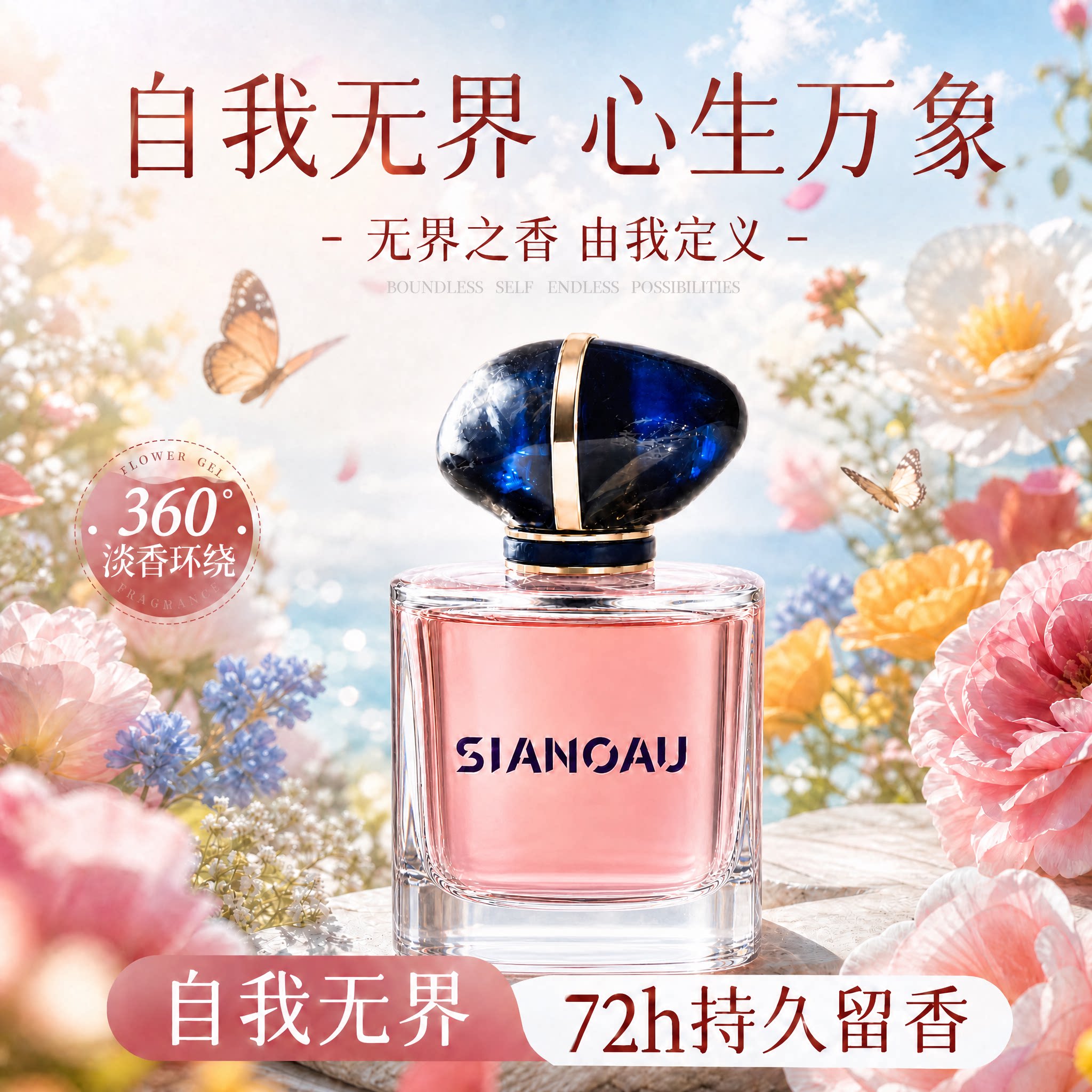 大牌正品自我无界香水女士持久淡香学生少女清新自然花香果香小样
