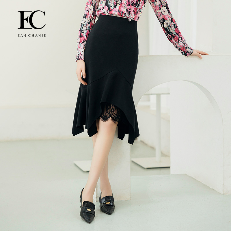 EAHCHANIE蕾丝鱼尾半裙