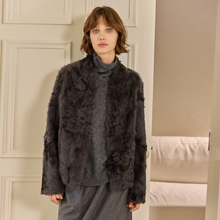 THEEASE舒适派精选稀有小湖羊皮毛一体高级感保暖双面穿皮草外套