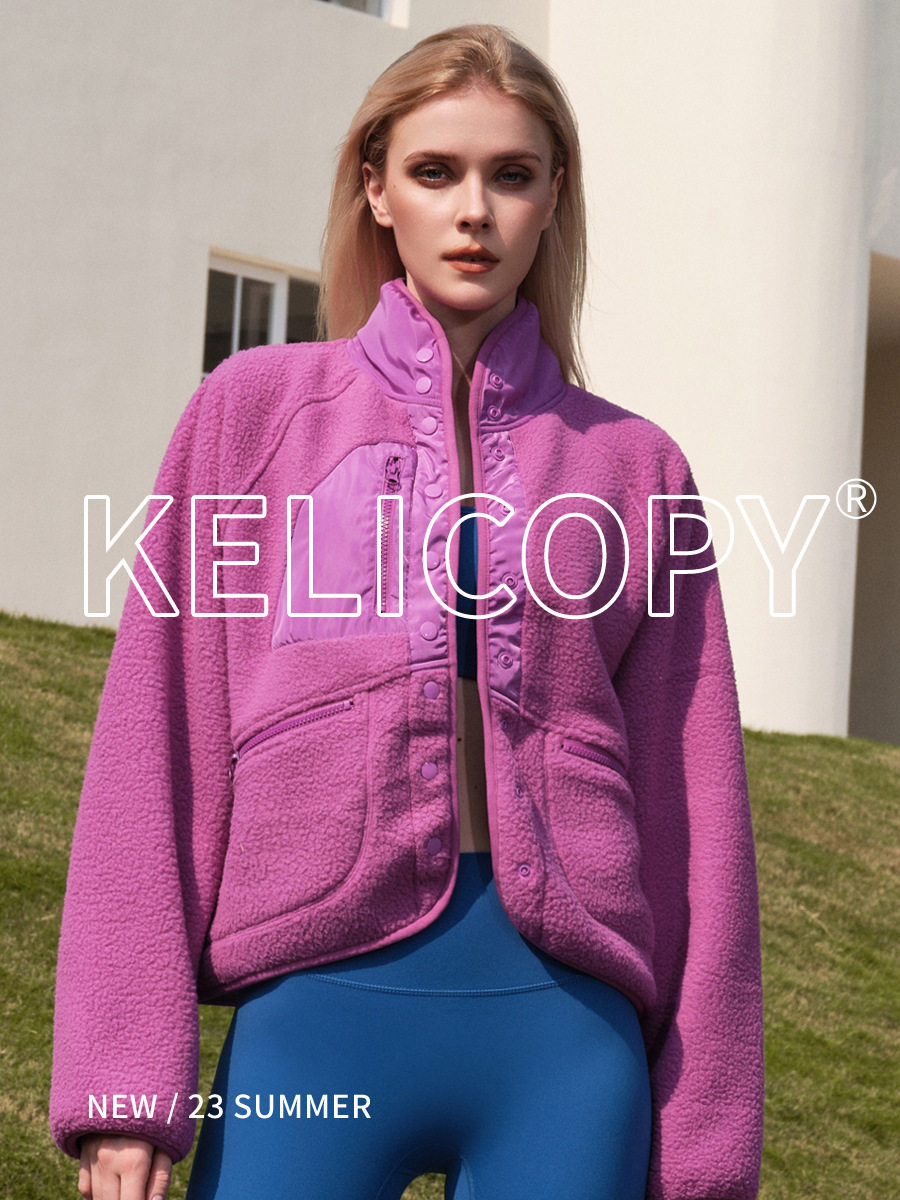 fleece sports hoodie jacket 时尚女装外套摇粒绒运动卫衣夹克