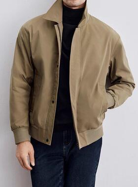男士商务翻领行政夹克高级感纯色外套Business casual jacket man