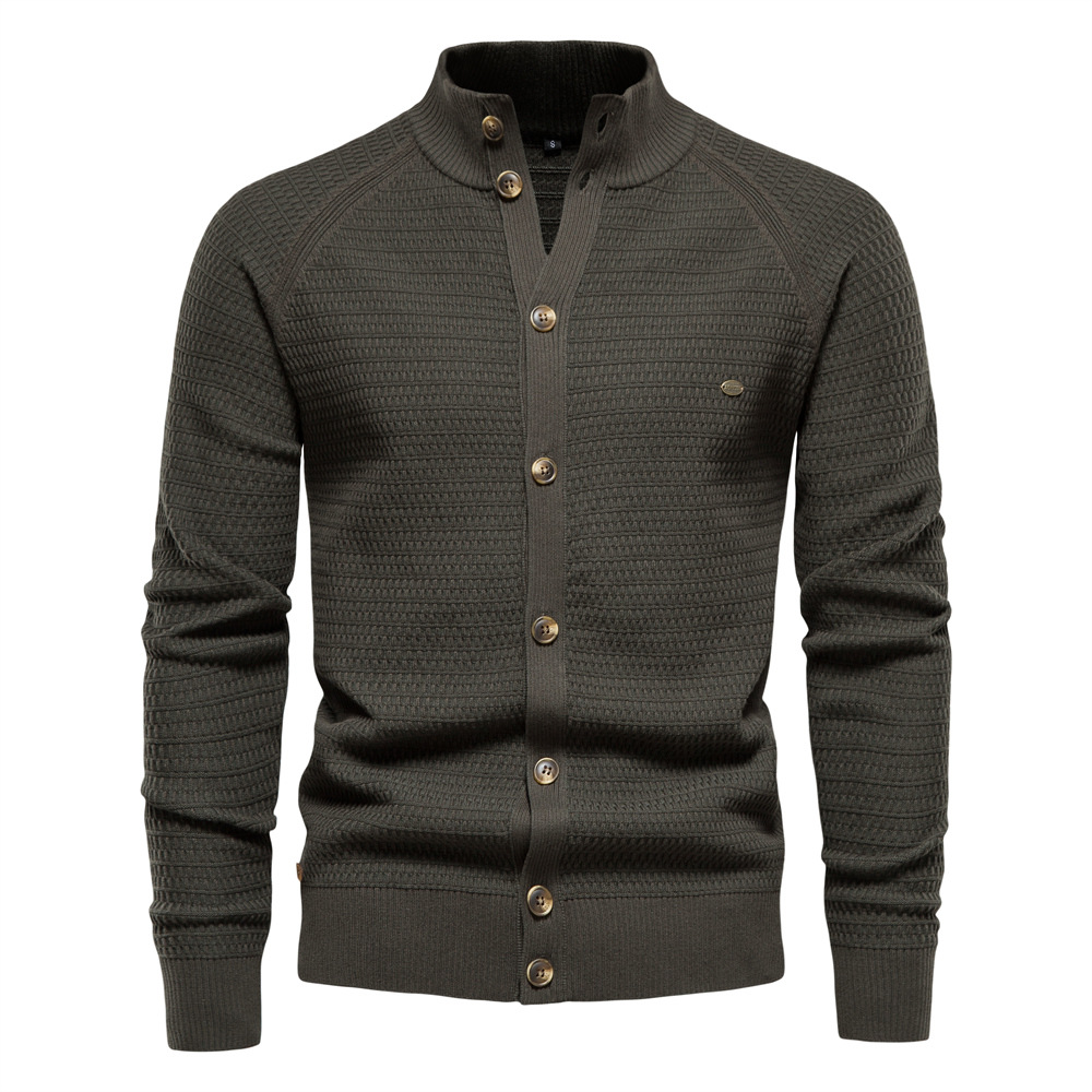 Men's Business sweater knit 高品质男士商务开衫立领毛衣针织衫
