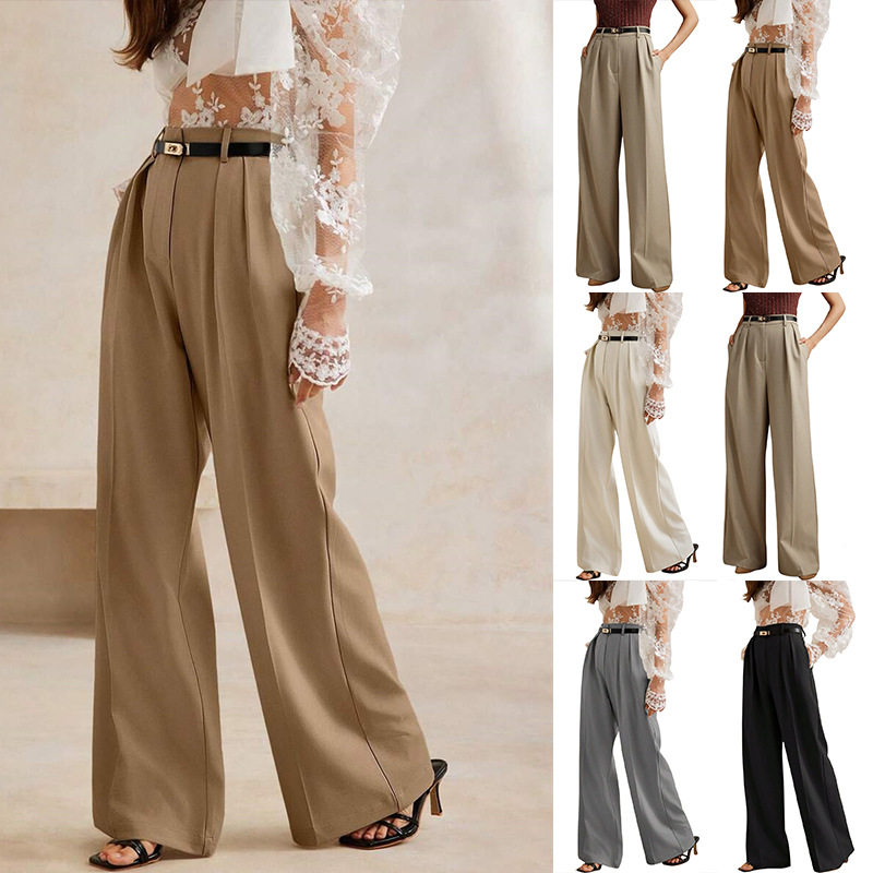 阔腿裤垂感高腰通勤商务西裤 Business suit pants for commuting
