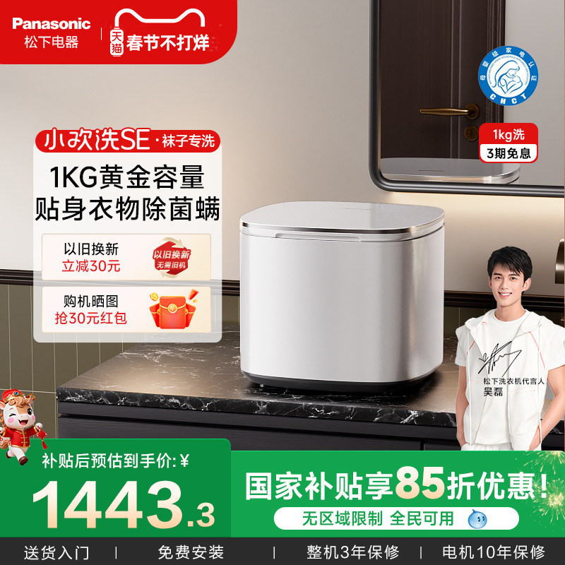 松下内衣内裤洗衣机迷你洗衣机全自动家用小型除菌螨波轮洗衣机