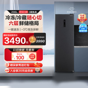 新品上新206L立式冷冻柜