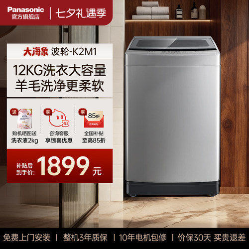 新品松下官方旗舰12kg波轮洗衣机