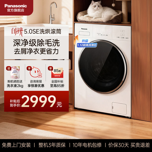 松下5.0SE洗衣机洗烘一体CD3AB