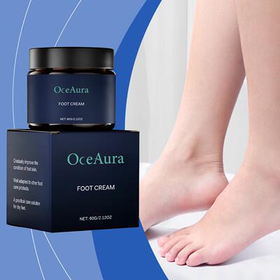 OCEAURA Foot Care Cream deeply hydrates and moisturizes, nou