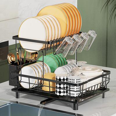 Cross-border kitchen water draining dish rack, utensil drain