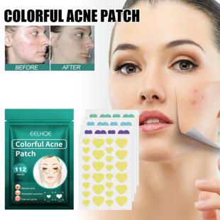 EELHOE Heart-shaped Acne Patches, Gentle Cleansing and Sooth