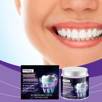 ORALHOE Purple Tooth Powder - Gentle ingredients for cleanin
