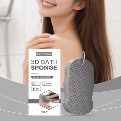 OCEAURA 3D Bath Sponge - Soft and elastic material, reusable