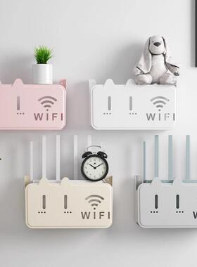 Wall-mounted WiFi router storage box, no-drill set-top box s
