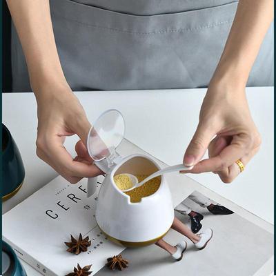 Three-compartment seasoning box, kitchen spice container, ho